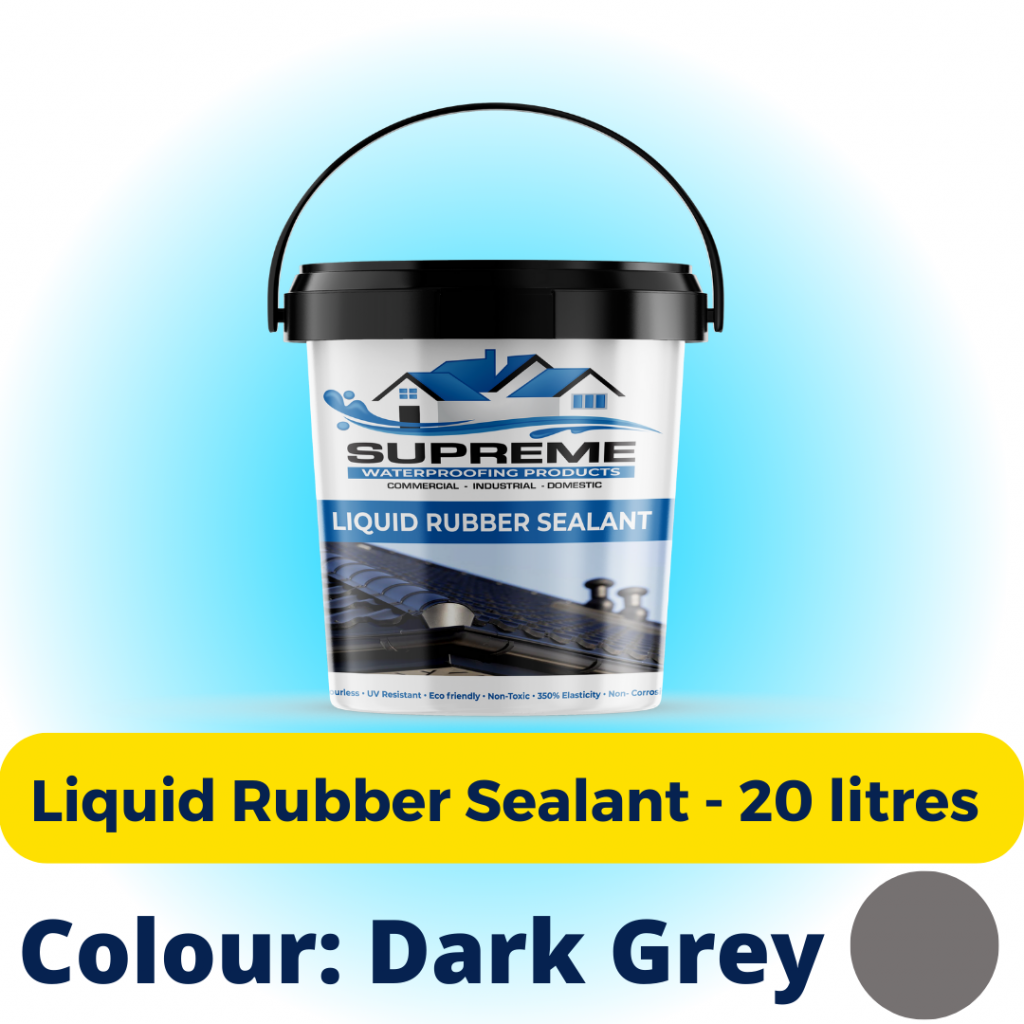 Liquid Rubber Sealant 20 litres Dark Grey Supreme Waterproofing