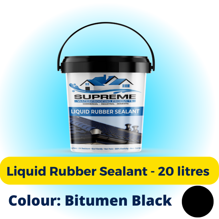 Liquid Rubber Sealant 20 litres Bitumen Supreme Waterproofing and Painting