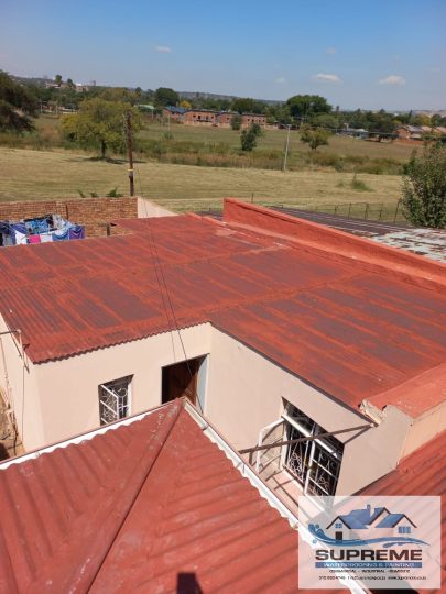 IBR Roof waterproofed with liquid rubber
