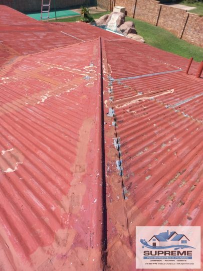 IBR Roof waterproofed with liquid rubber