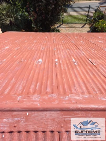 IBR Roof waterproofed with liquid rubber