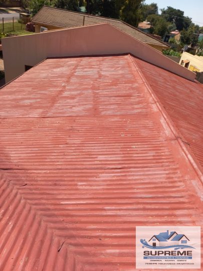 IBR Roof waterproofed with liquid rubber