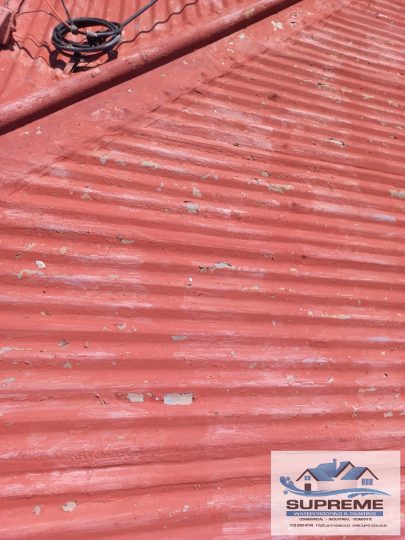 IBR Roof waterproofed with liquid rubber