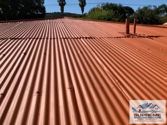 IBR Roof waterproofed with liquid rubber