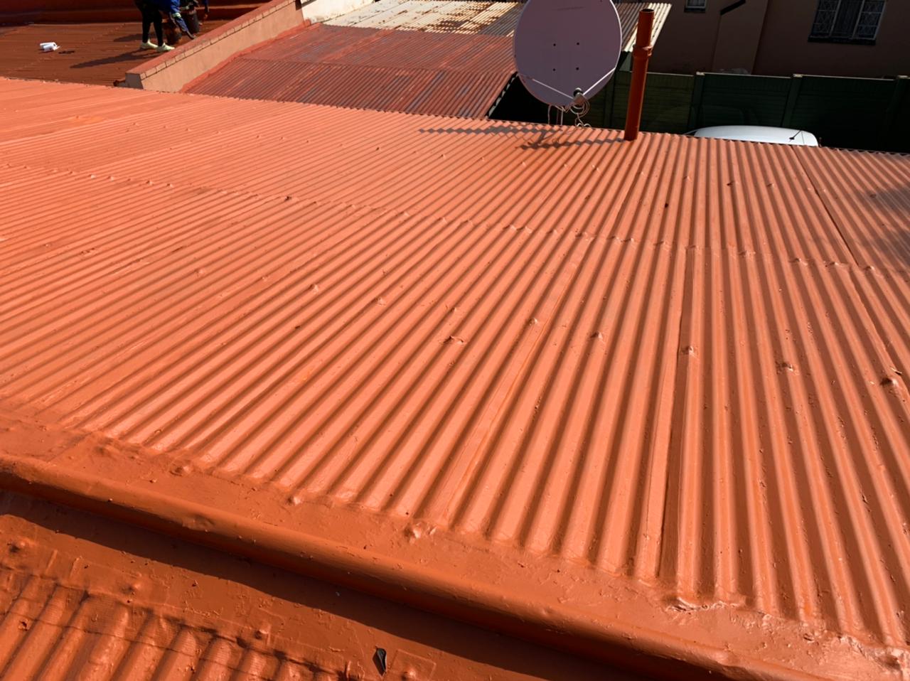 IBR Roof waterproofed with liquid rubber